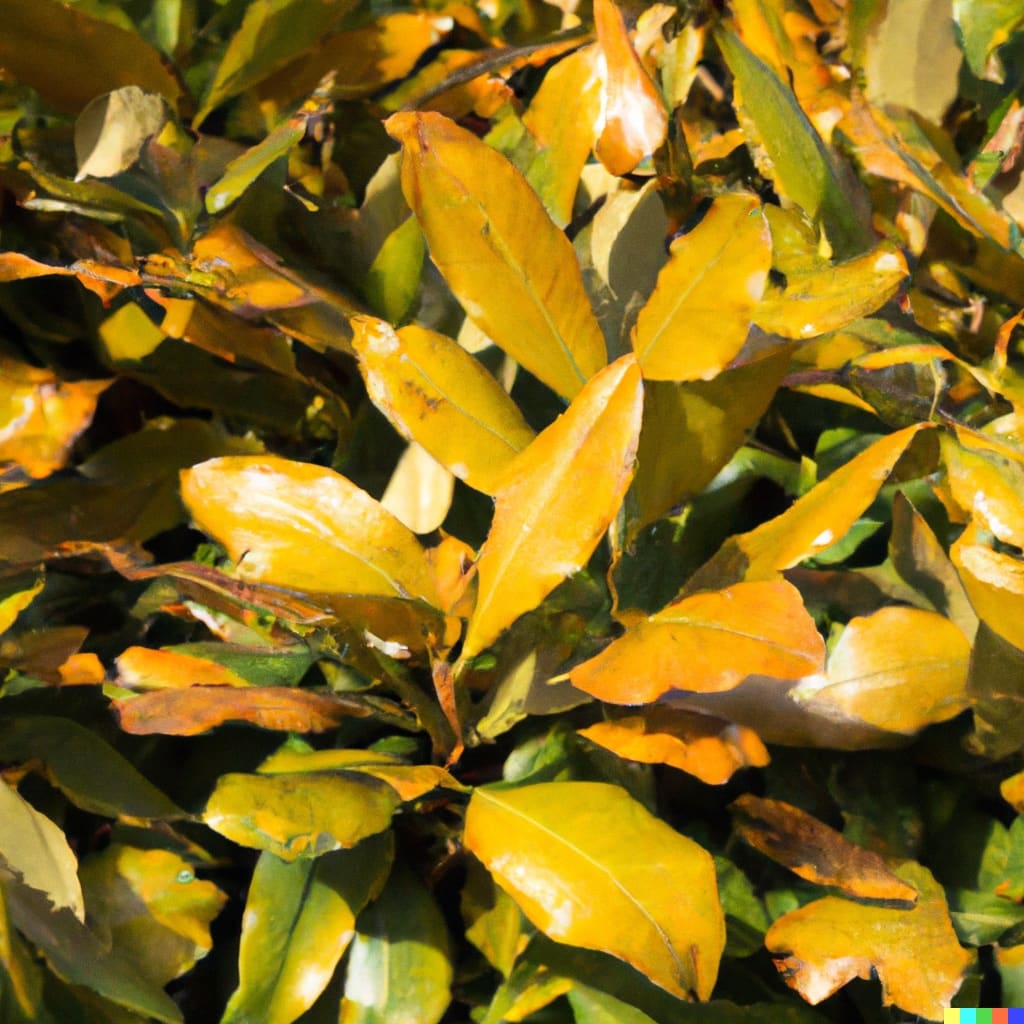 Kirschlorbeer gelbe Blätter